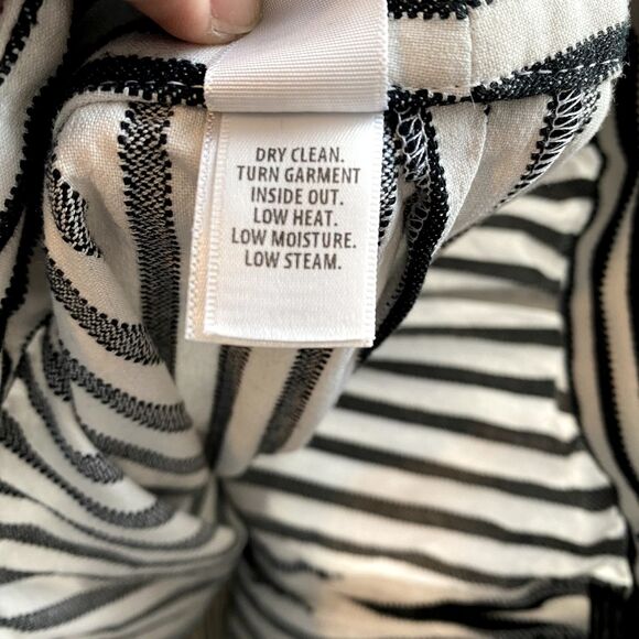 St. John Dress Pants Women Sz 6 Cotton 'Emma' Textured‎ Striped Office Work - Picture 3 of 16